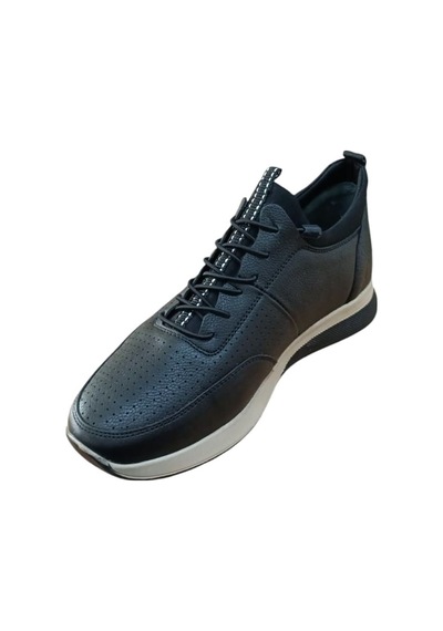 Castle Black 71111 Erkek Deri Casual Ayakkabı Siyah Siyah