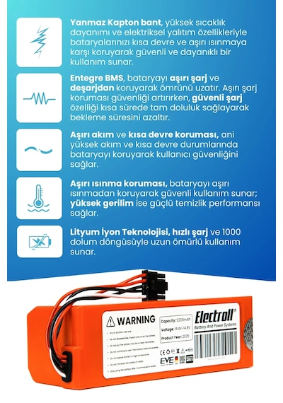 Xiaomi Mop 2 Pro Batarya Mjst1shw 5200mah