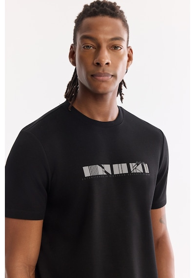 Avva Erkek Siyah Bisiklet Yaka Baskılı Bi-stretch İnterlok Regular Fit T-shirt A61y1061 Avva Erkek Siyah Bisiklet Yaka Baskılı Bi-stretch İnterlok Regular Fit T-shirt A61y1061