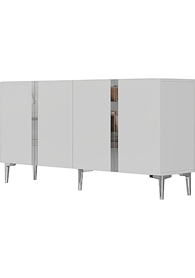 Ka1598bs Anka Konsol Ve Tv Sehpası Beyaz-silver 150cm