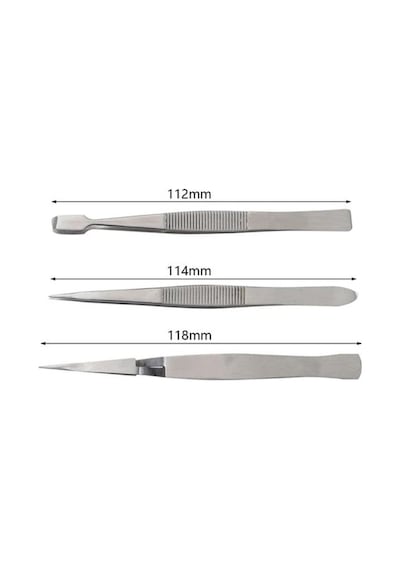 Prolink Py-018 3 Parça Paslanmaz Çelik Cımbız Seti