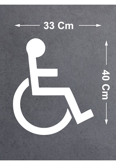 Engelli İşareti Sticker - Araba Oto Motosiklet Cam Sticker - 00094 40x33 Cm