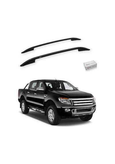 Turtle Ford Ranger T6-p375/px 2011-2022 Tavan Çıtası Crown Siyah