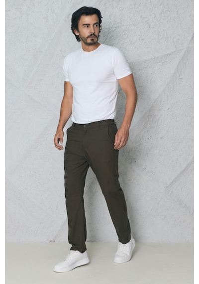 Myrab Denim Yazlık Rahat Kalıp Keten Pantolon Füme Çok Renkli