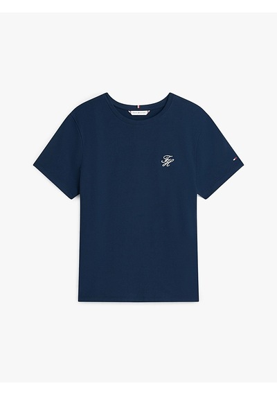 Th Scrıpt Reg C-nk Ss Tee Kadın Mavi T-shirt - Ww0ww47809 Mavi