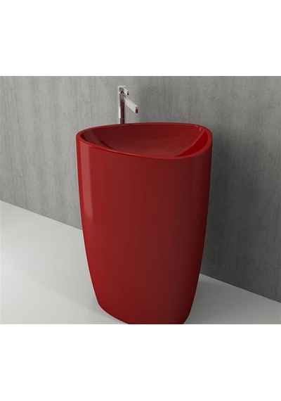 Bocchi Etna Monoblok Yerden Lavabo Parlak Kırmızı 1075-019-0125