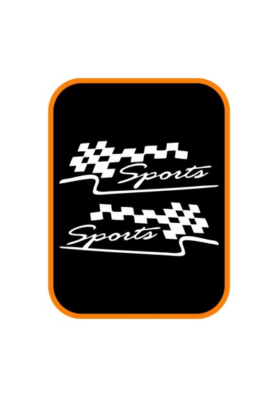 2 Adet Sports Far Üstü Veya Kaporta Sticker - Sağ Ve Sol 30x10 Cm Beyaz