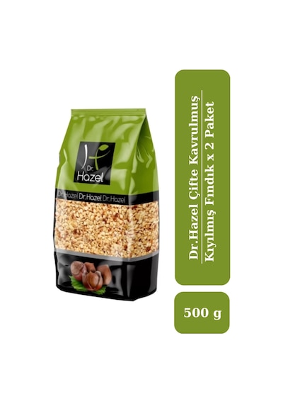 Drhazel Çifte Kavrulmuş Kıyılmış Fındık 500 Gr X 2 Paket 500 G