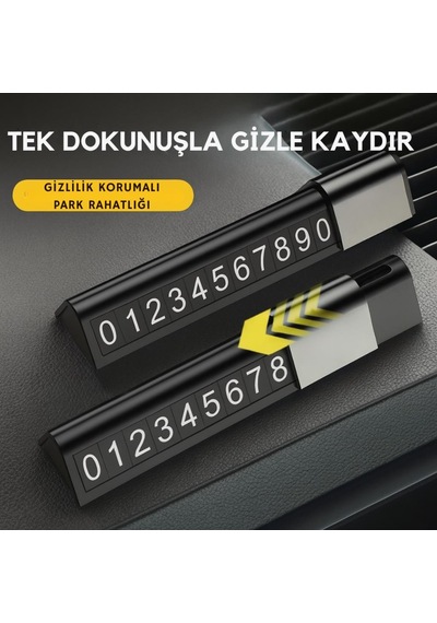 Coofbe Premıum Gece Görüşlü Gizlenebilir Araç Park Telefon Numaratörü Geçici Park Numaratör Plakalık 1 Adet