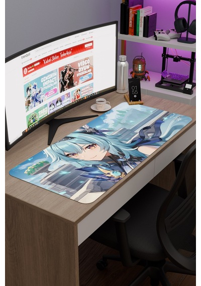 Eula Genshin Impact Anime Gacha V2 - 90x40 Xxl Gaming Mouse Pad Fare Altlığı