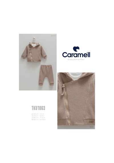 Caramell Barbosa Soft Teddy 3'lü Takım 3-6ay/6-9ay/9-12ay/12-18ay Tku1863 Yeni Sezon Ekru