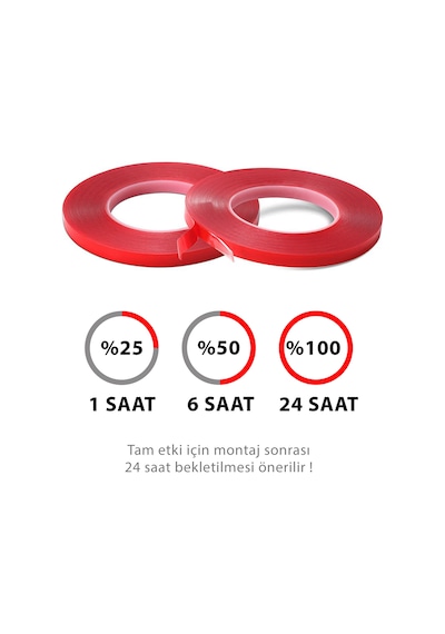 S-dizayn Çift Taraflı Bant 10mm X 33 Metre Şeffaf Silikon Vhb Bant A+kalite 10 MM x 33 M