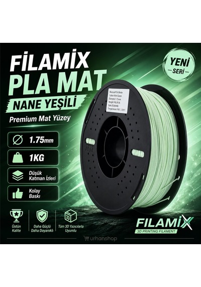 Filamix Pla Mat Nane Yeşili Filament 1.75mm 1kg Mat Yüzey