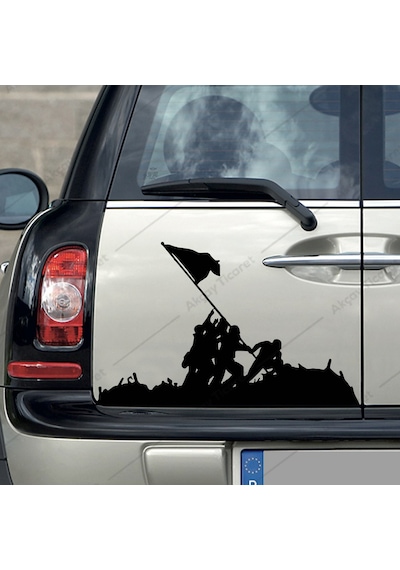 Asker Sticker Bayrak Sticker Komando Oto Sticker