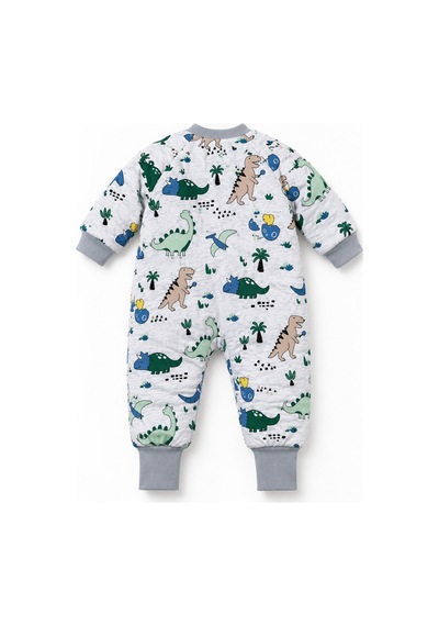 Babyhola 2.5 Tog Yorgan Gerektirmeyen Kalın Elyaf Dolgulu Çocuk Uyku Tulumu Pamuk Astarlı Unisex 6020 Füme
