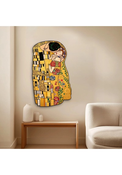 Altın Öpücük - Metal Tablo - Dec0193 39 X 65 Cm Çok Renkli
