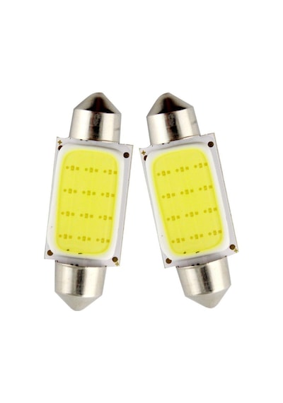 39mm Cob Led T10 Festoon Ampul 2'li - 12cob C5w İç Aydınlatma Ve Okuma Lambası