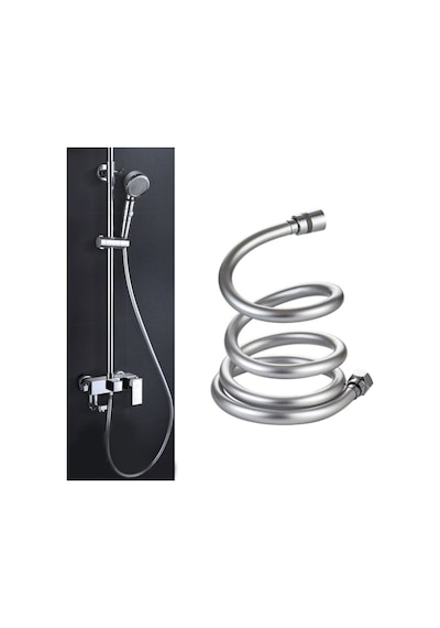 Kustar Banyo Duş Hortumu Yüksek Kalite Pvc Kopmaz 150 Cm Gri