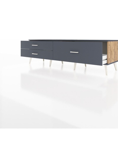 Hyperion Tv Ünitesi 3 Çekmeceli 176x44x51 Çam-antrasit/antrasit Antrasıt/antrasıt