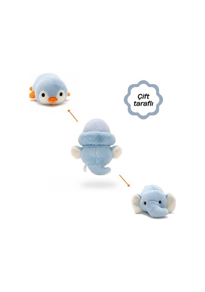 Kızılkaya Çift Taraflı Fil Penguen Peluş Oyuncak 23 Cm 2505152 Çok Renkli