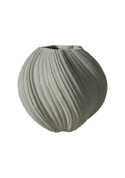 Mudo Home Spıral Vazo Bej 34x32cm Gri