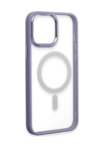 Apple iPhone Uyumlu 15 Pro Kılıf Room Magneticsafe Silikon - Lila Bz8683140617257
