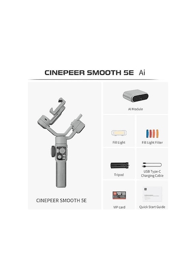 Zhıyun Cinepeer Smooth 5E Combo Cep Telefonu Uyumlu Gimbal