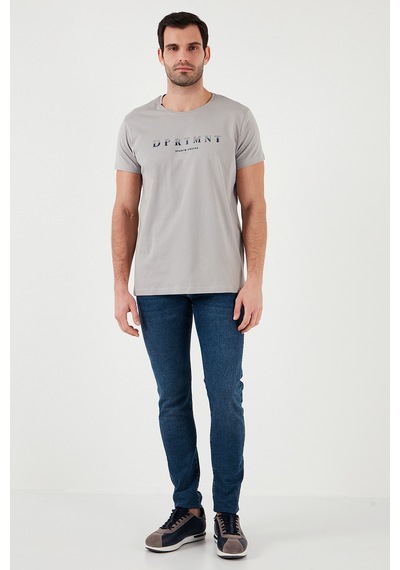 Buratti Baskılı Bisiklet Yaka Pamuklu Slim Fit Erkek T Shirt 541Dprtmnt24 Açık Gri Buratti Baskılı Bisiklet Yaka Pamuklu Slim Fit Erkek T Shirt 541Dprtmnt24 Açık Gri