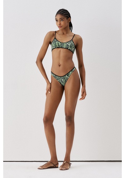 Sagaza Studio Ss6056 Yılan Desenli Bikini Set Yesıl