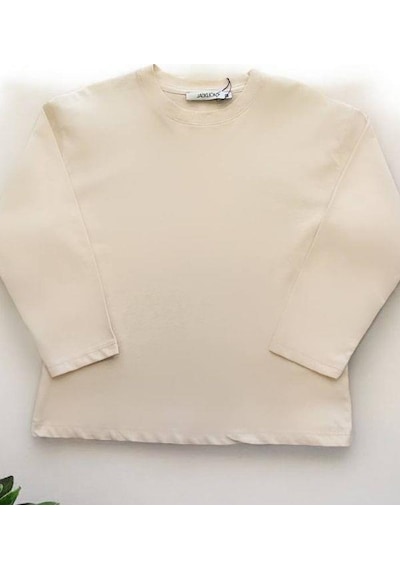 Jack Lions Çocuk Pamuklu Basic İnce Uzun Kollu T-shirt-14619 Bej