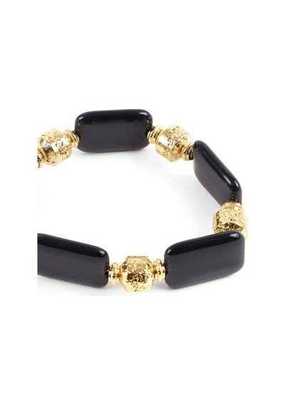 Siyah Taşlı Ve Gold Detaylı Bileklik W26blk010 Uw26blk01010 Çok Renkli