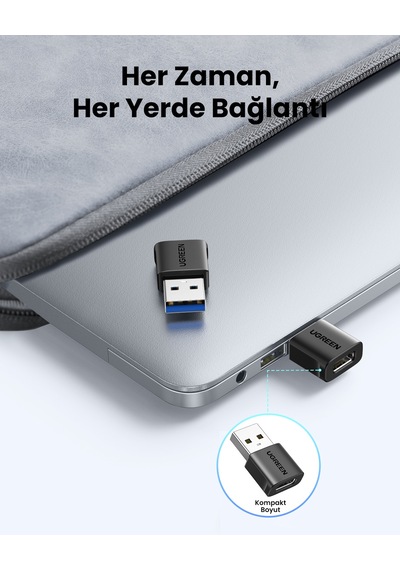 Ugreen Usb-c To Usb-a Adaptör 2 Adet , Usb-a Dişi Type-c Erkek Dönüştürücü, 45275