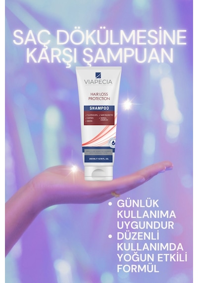 Viapecia Procapil Kafein Biotin İçerikli Saç Dökülmesine Karşı Şampuan 200 Ml