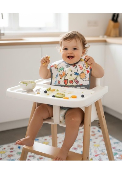 Sızdırmaz, Cepli Ve Boyundan Cırtlı Bebek Mama Önlüğü Family Belirtilmemiş