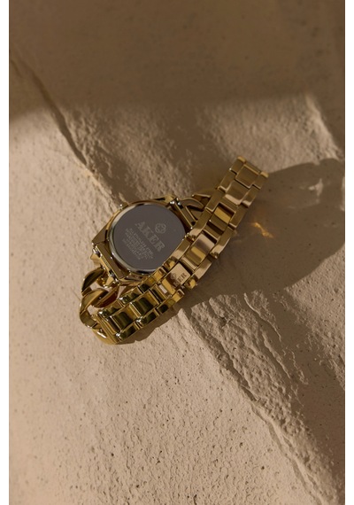 Yeşil/gold Accg1415 Zincir Kordon Kol Saati 34mm Yeşil/gold Altın