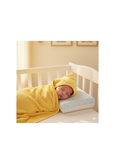 Hvc %100 Pamuk Bebek Kundak Havlu Sarı 84 X 99 Standart