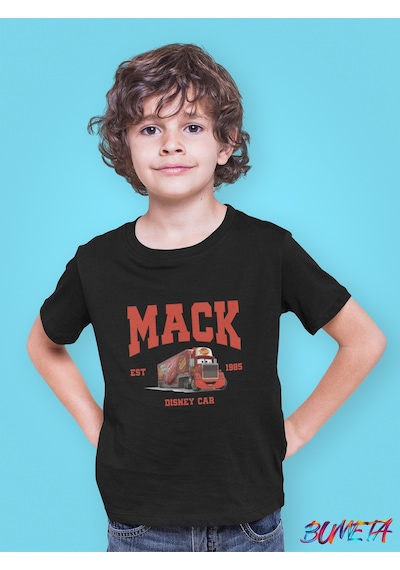 Bumeta Mack Arabalar Cars Şimşek Mcqeen Çocuk Tişört T-shirt Siyah