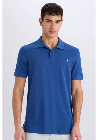 DeFacto %100 Pamuk Slim Fit Dar Kesim Polo Yaka Kısa Kollu Tişört D7665AX25SPBE815