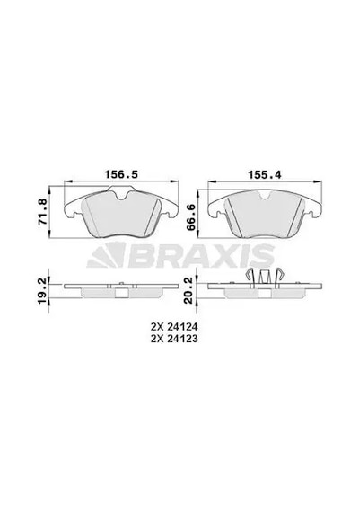 Volvo S80 On Fren Balatasi 2.0t 2010-2011 Braxıs Aa0044