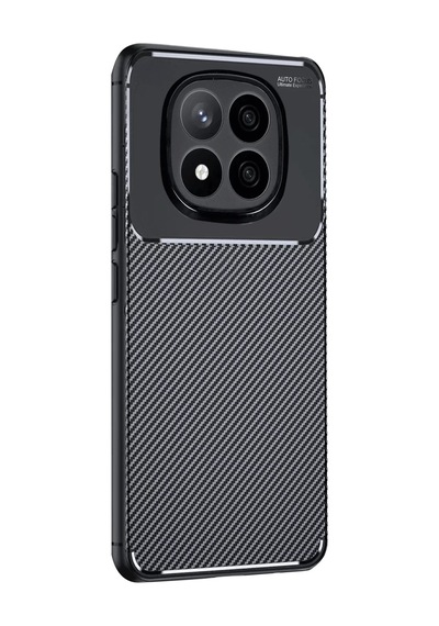 Xiaomi Redmi Note 14 Pro Plus Uyumlu Kılıf Auto Focus Karbon Kapak - Siyah