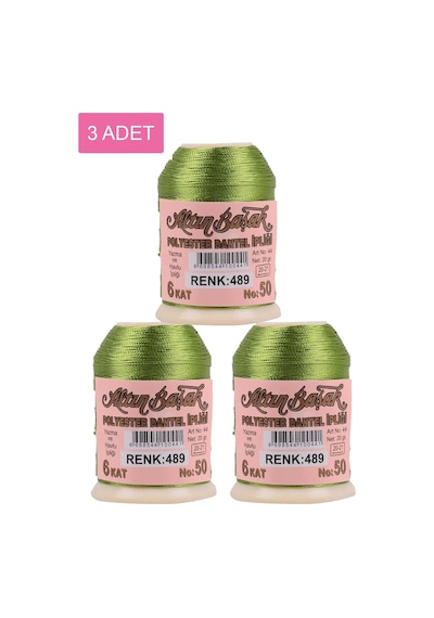3 Adet Altınbaşak Oya Ve Dantel İpi 20 Gr - Royaleks - No: 489