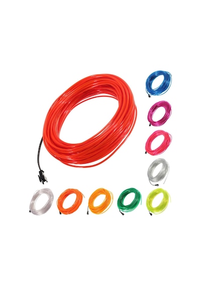 Araç Araba İçi Torpido Şerit Ledi Renkli İp Neon İp Led 2 M
