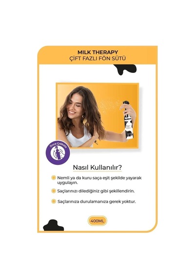 Jenerik Milk Therapy Çift Fazlı Kondisyoner Fön Suyu 400 Ml - Mrfs