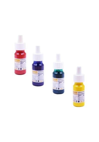 Ebru Boyası 25 Ml. Kırmızı - Mavi - Yeşil - Sarı