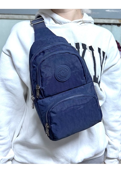 Su Geçirmez Kumaş Lacivert Unisex Body Bag Çapraz Omuz Çantası Lacivert