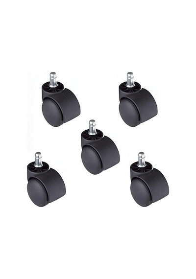 Ofisbazaar Yedek Sandalye Tekerleği 50 Mm 5'li Paket Siyah Siyah