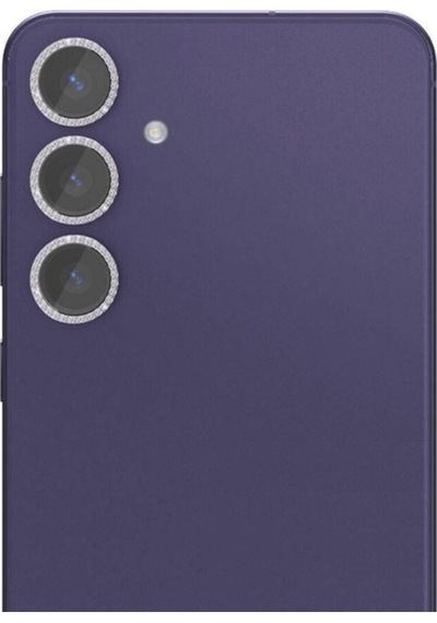 Samsung Uyumlu Galaxy S24 Plus Zore Diamond Kamera Lens Koruyucu Cam Filmi Siyah