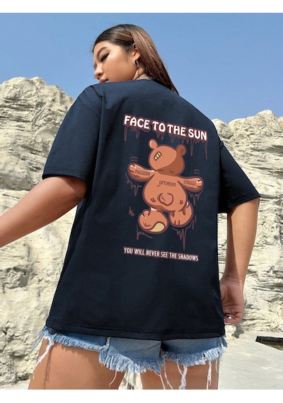 Uyguntarz Unisex The Sun Tasarım Tshirt Lacivert