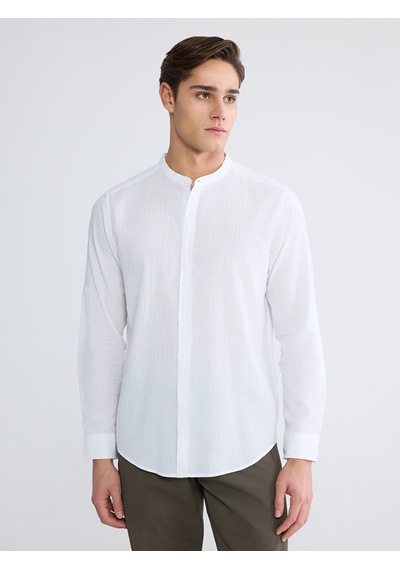 Lcwaıkıkı Classic Beyaz Regular Fit Hakim Yaka Erkek Basic Gömlek