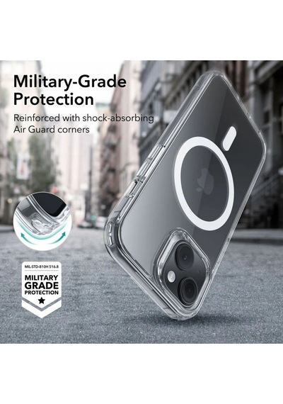 Apple Uyumlu iPhone Esr 15 Kılıf Classic Hibrit Halolock Magsafe Şeffaf